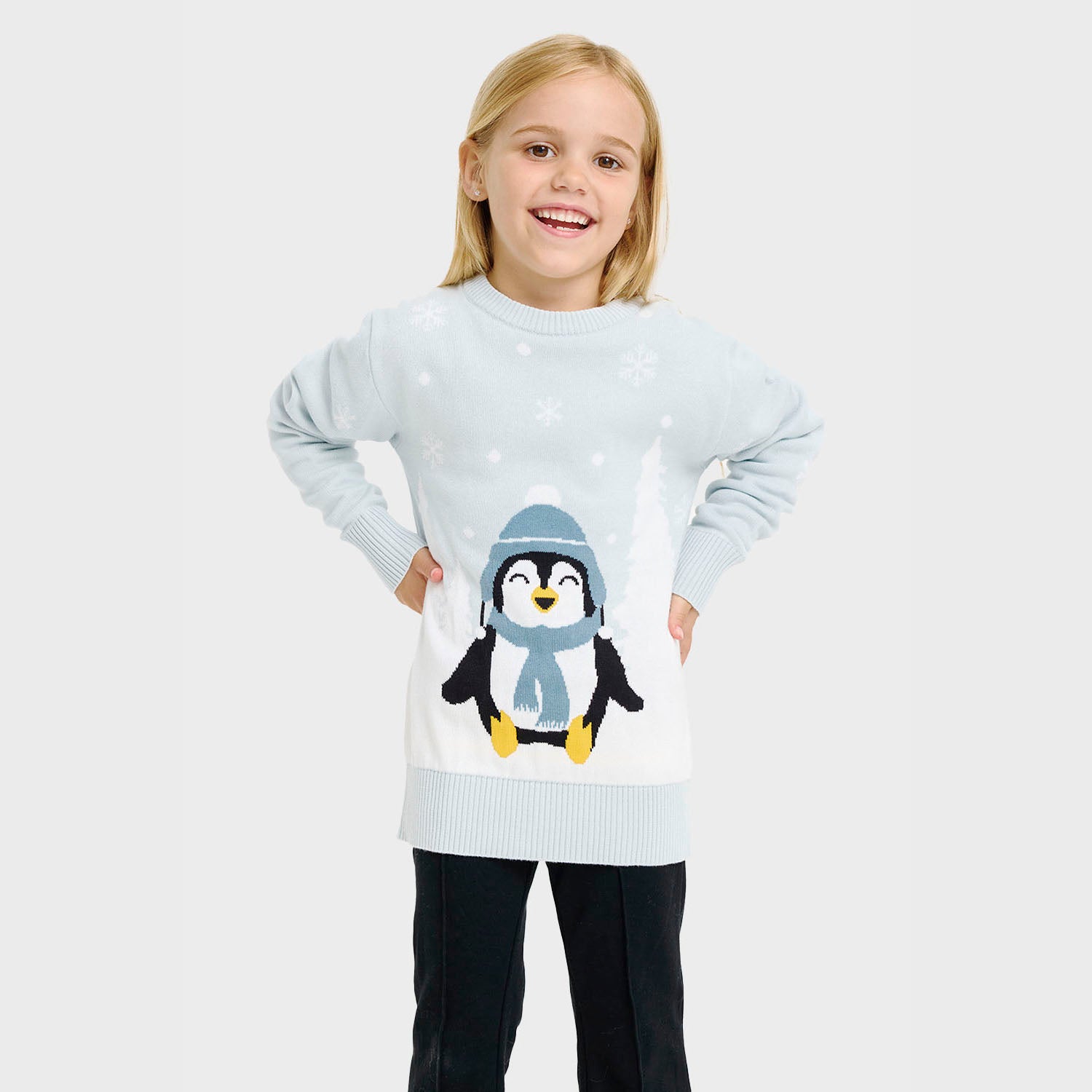 Den søde pingvin julesweater - Barn.